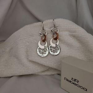 Rebecca Rose Gold Over Bronze and Steel Earrings